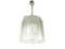 Italian Hanging Lamp in Clear Molded Glass and Chrome Plated Metal, 1970s, Image 7