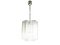 Italian Hanging Lamp in Clear Molded Glass and Chrome Plated Metal, 1970s 1