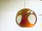 Vintage Colani Ufo Deckenlampe aus orangem Kunststoff von Massive Lighting, 1970er 2