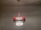 Vintage Space Age Hanging Lamp in Red, 1970s 11