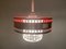 Vintage Space Age Hanging Lamp in Red, 1970s 13