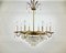 Vintage French Cascading Crystal and Brass Chandelier, 1960s 2