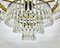 Vintage French Cascading Crystal and Brass Chandelier, 1960s 4