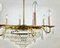 Vintage French Cascading Crystal and Brass Chandelier, 1960s 9