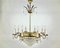 Vintage French Cascading Crystal and Brass Chandelier, 1960s 1