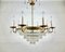Vintage French Cascading Crystal and Brass Chandelier, 1960s 3