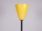 Lampadaire Jaune avec Abat-Jour Jaune en Verre, 1960s 3