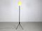 Floor Lamp with Yellow Glass Shade, 1960s 2