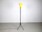 Floor Lamp with Yellow Glass Shade, 1960s 1