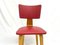 Nordic Chairs with Original Sky Coverage in Red, 1960s, Set of 4 7