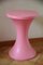 Tabouret Space Age en Plastique Rose, 1983 1