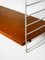 Wall Bookcase with Wooden Shelves, 1960s 9