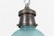 Industrial Blue Tinted Holophane Pendant Light, 1930s, Image 3