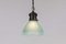 Industrial Blue Tinted Holophane Pendant Light, 1930s 2