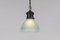 Industrial Blue Tinted Holophane Pendant Light, 1930s, Image 2