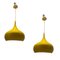 Lámparas colgantes italianas Mid-Century en amarillo, años 70. Juego de 2, Imagen 2