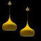 Lámparas colgantes italianas Mid-Century en amarillo, años 70. Juego de 2, Imagen 11