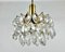 Vintage Hanging Lamp in Crystal and Brass, 1960s 8