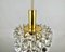 Vintage Hanging Lamp in Crystal and Brass, 1960s 3