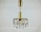 Vintage Hanging Lamp in Crystal and Brass, 1960s 1