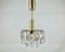 Vintage Hanging Lamp in Crystal and Brass, 1960s, Image 1