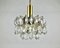 Vintage Hanging Lamp in Crystal and Brass, 1960s 7