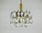 Vintage Hanging Lamp in Crystal and Brass, 1960s, Image 7