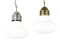 White Glass and Gilt-Plated Metal Pendant Lamp in the style of Piero Brombin from Artemide, 1960s 9