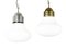 White Glass and Gilt-Plated Metal Pendant Lamp in the style of Piero Brombin from Artemide, 1960s, Image 9