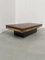 Elm and Brass Coffee Table from Roche Bobois, 1970s 30