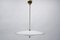 Lámpara colgante Mid-Century moderna de vidrio y latón, años 50, Imagen 6