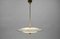 Lampe à Suspension Mid-Century Moderne en Verre et Laiton, 1950s 7