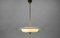 Mid-Century Modern Hanging Lamp in Glass and Brass, 1950s, Image 4