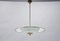 Lampe à Suspension Mid-Century Moderne en Verre et Laiton, 1950s 1