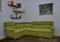 Green Corduroy Modular Corner Sofa, 1970s, Set of 4 1
