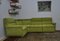 Green Corduroy Modular Corner Sofa, 1970s, Set of 4 3