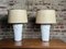 Lámparas de mesa vintage de yeso y ratán, años 80. Juego de 2, Imagen 1