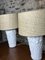 Vintage Table Lamps in Plaster and Rattan, 1980s, Set of 2 6