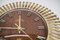 Reloj de pared alemán Mid-Century moderno en forma de sol de latón de Meister Anker, años 60, Imagen 6