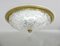 Ceiling Light in Brass and Ice Glass from Schröder & Co, 1970s 1