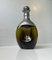 Antique Art Nouveau Danish Decanter in Green Glass and Pewter, 1910s 5