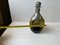 Antique Art Nouveau Danish Decanter in Green Glass and Pewter, 1910s 4