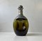 Antique Art Nouveau Danish Decanter in Green Glass and Pewter, 1910s 1