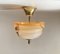 Danish Opaline Glass and Brass Ceiling Lamp 2