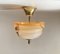 Danish Opaline Glass and Brass Ceiling Lamp, Image 2
