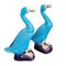 Canards en Porcelaine Vernie de Bleu Turquoise, 1890s, Set de 2 3