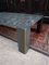 Tavolino vintage con vassoio in marmo e base in alluminio, Immagine 2