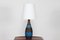 Grande Lampe de Bureau en Céramique Bleue et Marron par Aldo Londi pour Bitossi, Italie, 1960s 1