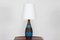 Large Italian Table Lamp in Blue and Brown Ceramic by Aldo Londi for Bitossi, 1960s 1