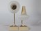 Vintage Bedside Table Lamps in Cream and White, 1950s, Set of 2 7